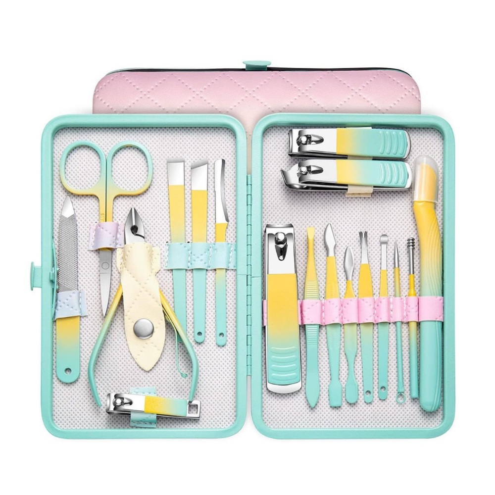 Carbon Steel Nail and Beauty Tool Set – Manicure & Pedicure Kit with Case